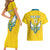 Custom Rwanda Football Couples Matching Short Sleeve Bodycon Dress and Hawaiian Shirt Go Amavubi