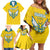 Custom Rwanda Football Family Matching Off Shoulder Short Dress and Hawaiian Shirt Go Amavubi - Wonder Print Shop