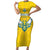 Custom Rwanda Football Family Matching Short Sleeve Bodycon Dress and Hawaiian Shirt Go Amavubi - Wonder Print Shop