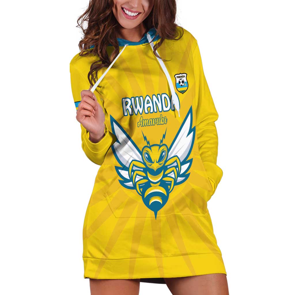 Custom Rwanda Football Hoodie Dress Go Amavubi - Wonder Print Shop