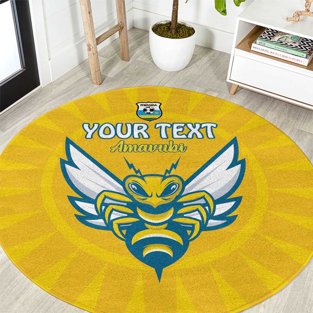 Custom Rwanda Football Round Carpet Go Amavubi