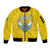 Custom Rwanda Football Sleeve Zip Bomber Jacket Go Amavubi - Wonder Print Shop