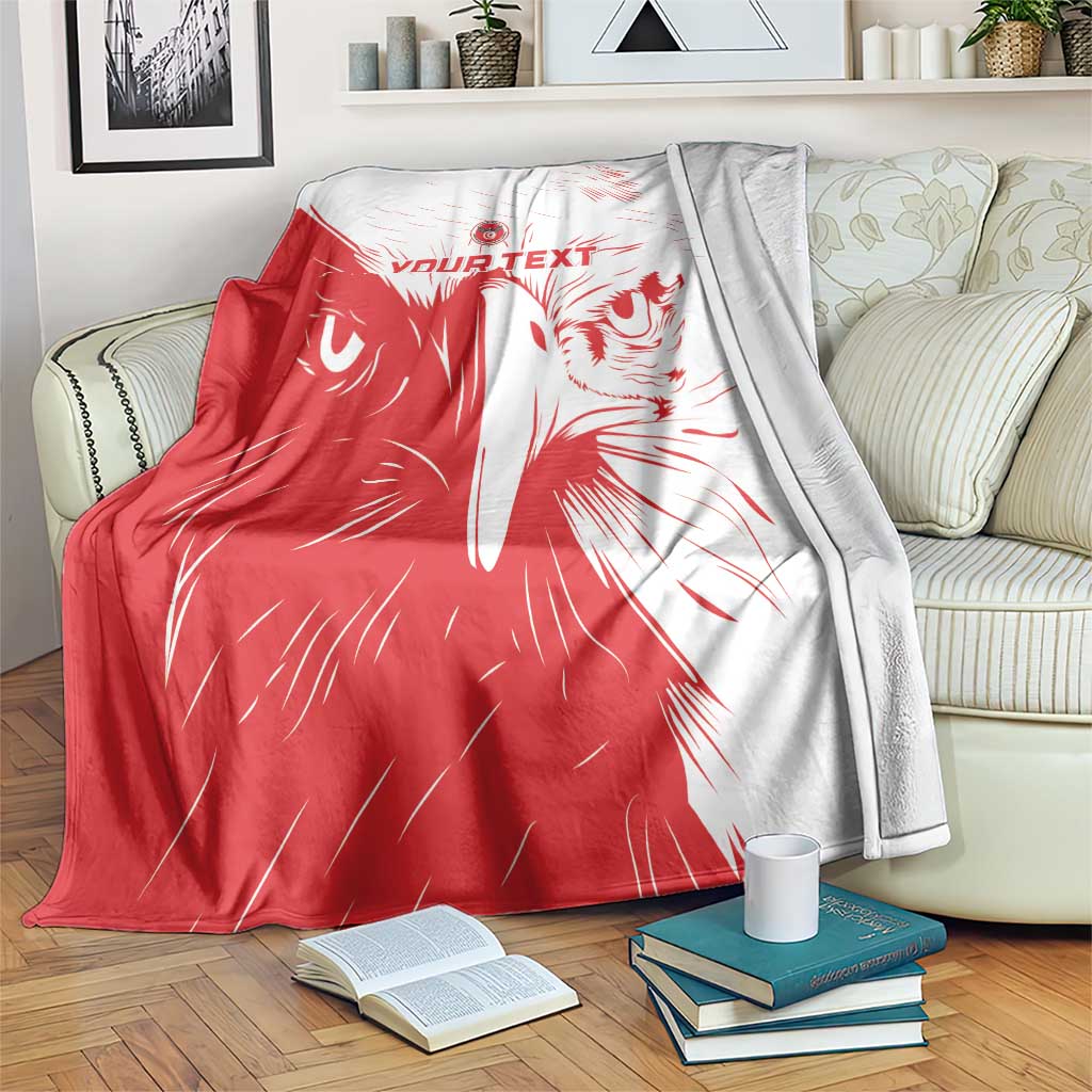 Custom Tunisia Football Blanket Go Eagles of Carthage