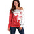 Custom Tunisia Football Off Shoulder Sweater Go Eagles of Carthage