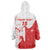 Custom Tunisia Football Wearable Blanket Hoodie Go Eagles of Carthage