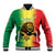 Custom Senegal Football Baseball Jacket Go Lions of Teranga