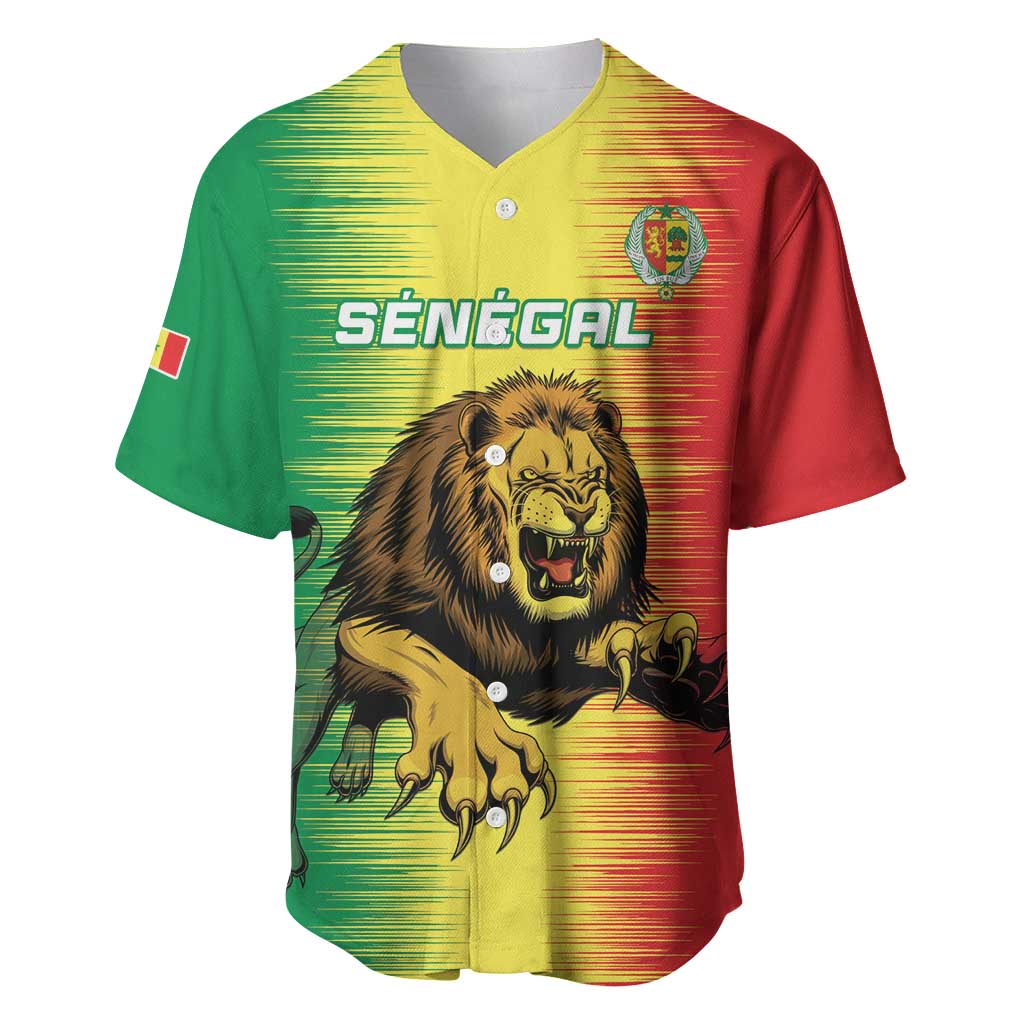 Custom Senegal Football Baseball Jersey Go Lions of Teranga