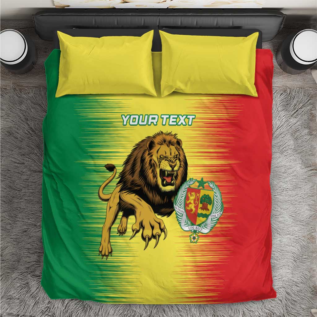 Custom Senegal Football Bedding Set Go Lions of Teranga