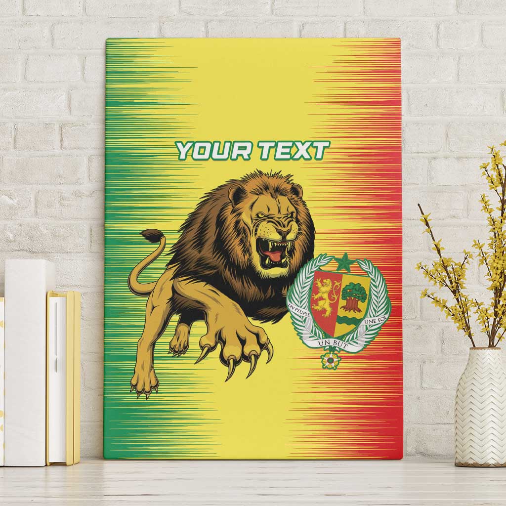 Custom Senegal Football Canvas Wall Art Go Lions of Teranga