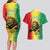 Custom Senegal Football Couples Matching Long Sleeve Bodycon Dress and Hawaiian Shirt Go Lions of Teranga