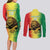 Custom Senegal Football Couples Matching Long Sleeve Bodycon Dress and Long Sleeve Button Shirt Go Lions of Teranga