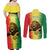 Custom Senegal Football Couples Matching Off Shoulder Maxi Dress and Long Sleeve Button Shirt Go Lions of Teranga