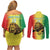 Custom Senegal Football Couples Matching Off Shoulder Short Dress and Long Sleeve Button Shirt Go Lions of Teranga