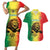 Custom Senegal Football Couples Matching Short Sleeve Bodycon Dress and Hawaiian Shirt Go Lions of Teranga