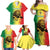 Custom Senegal Football Family Matching Off Shoulder Maxi Dress and Hawaiian Shirt Go Lions of Teranga - Wonder Print Shop