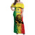 Custom Senegal Football Family Matching Off Shoulder Maxi Dress and Hawaiian Shirt Go Lions of Teranga - Wonder Print Shop