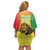 Custom Senegal Football Family Matching Off Shoulder Short Dress and Hawaiian Shirt Go Lions of Teranga - Wonder Print Shop