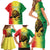 Custom Senegal Football Family Matching Short Sleeve Bodycon Dress and Hawaiian Shirt Go Lions of Teranga - Wonder Print Shop