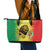 Custom Senegal Football Leather Tote Bag Go Lions of Teranga