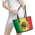 Custom Senegal Football Leather Tote Bag Go Lions of Teranga