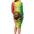 Custom Senegal Football Long Sleeve Bodycon Dress Go Lions of Teranga - Wonder Print Shop