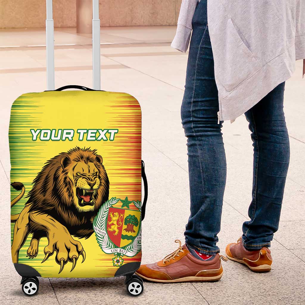 Custom Senegal Football Luggage Cover Go Lions of Teranga - Wonder Print Shop