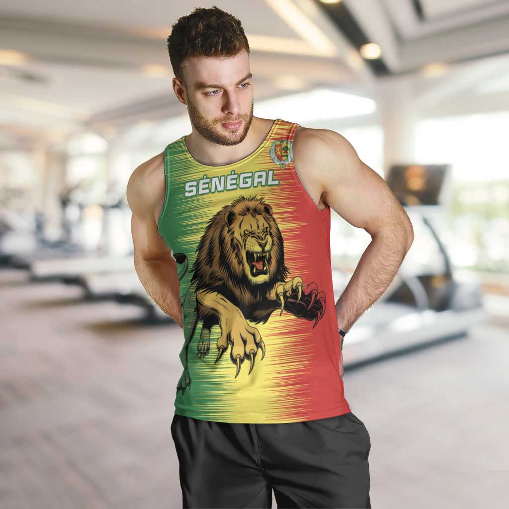 Custom Senegal Football Men Tank Top Go Lions of Teranga