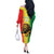 Custom Senegal Football Off The Shoulder Long Sleeve Dress Go Lions of Teranga - Wonder Print Shop