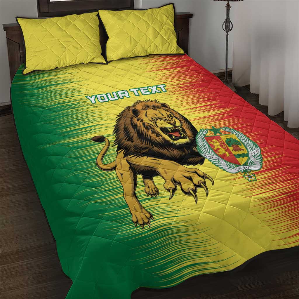 Custom Senegal Football Quilt Bed Set Go Lions of Teranga - Wonder Print Shop