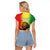 Custom Senegal Football Raglan Cropped T Shirt Go Lions of Teranga - Wonder Print Shop