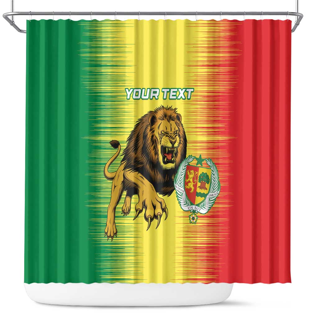 Custom Senegal Football Shower Curtain Go Lions of Teranga - Wonder Print Shop