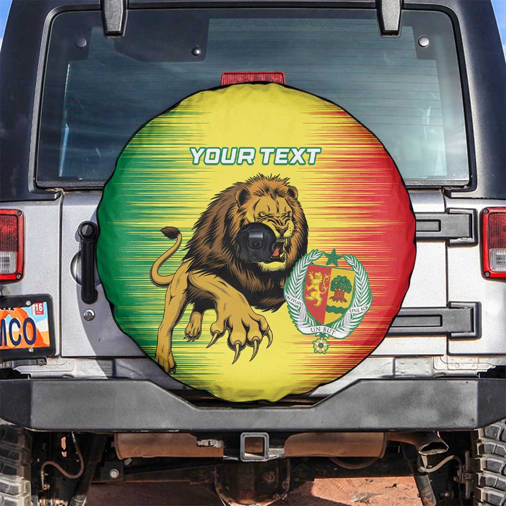 Custom Senegal Football Spare Tire Cover Go Lions of Teranga - Wonder Print Shop