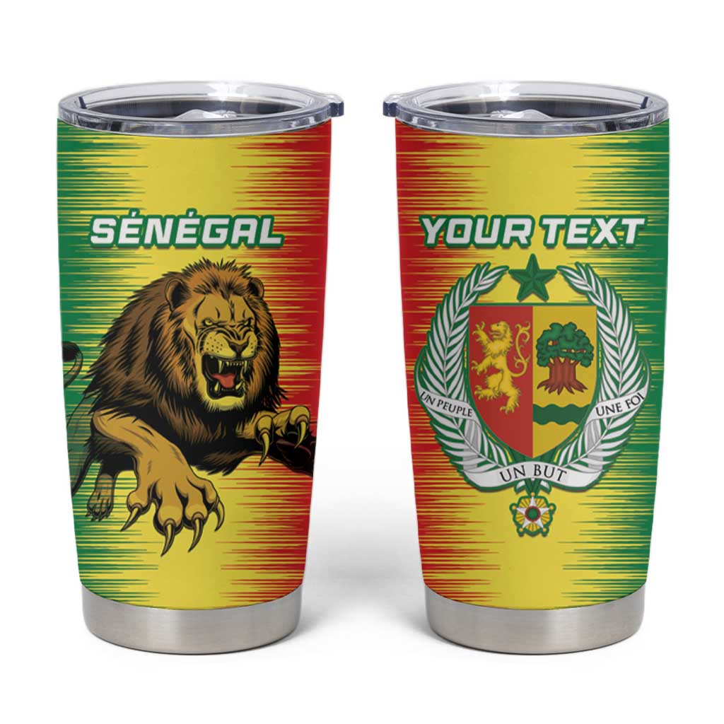 Custom Senegal Football Tumbler Cup Go Lions of Teranga - Wonder Print Shop