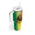 Custom Senegal Football Tumbler With Handle Go Lions of Teranga - Wonder Print Shop