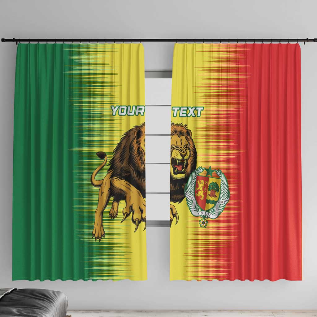 Custom Senegal Football Window Curtain Go Lions of Teranga - Wonder Print Shop