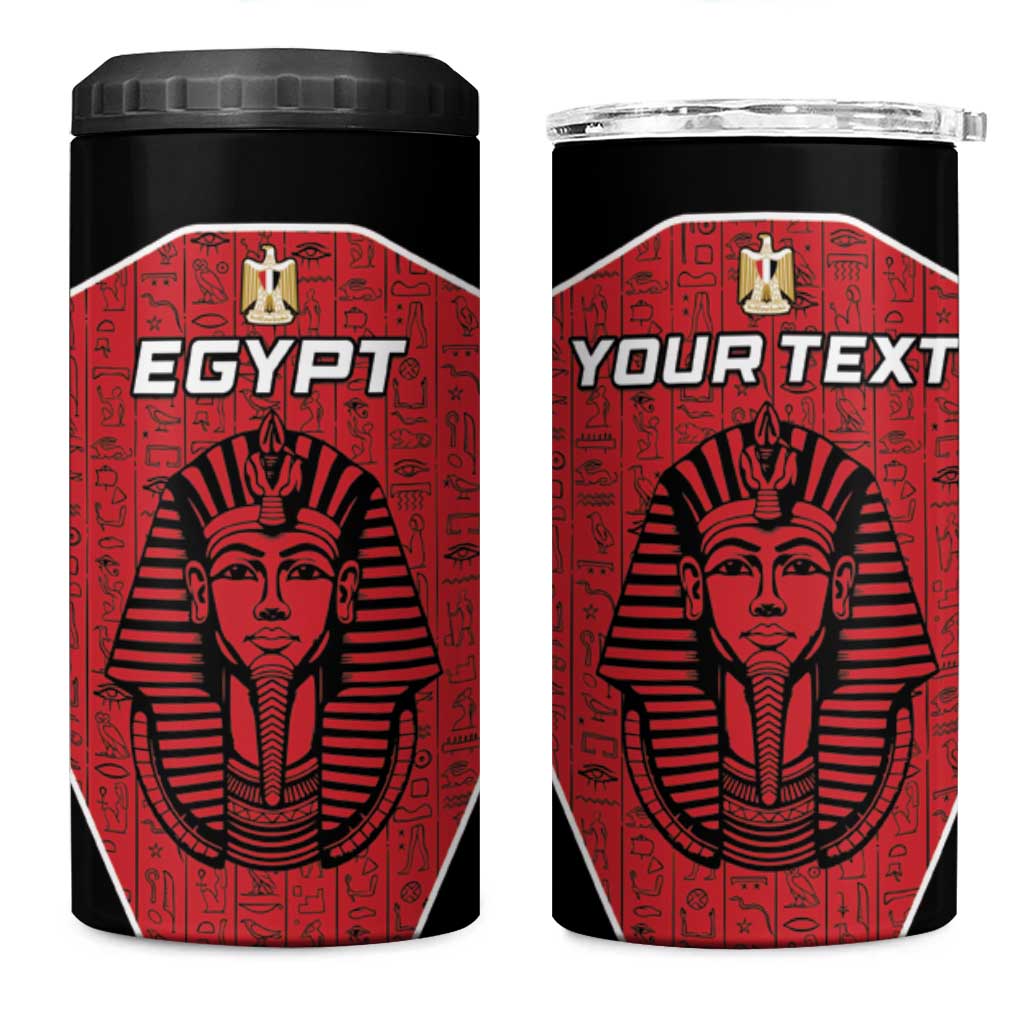 Custom Egypt Football 4 in 1 Can Cooler Tumbler Go Pharaohs