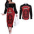 Custom Egypt Football Couples Matching Off The Shoulder Long Sleeve Dress and Long Sleeve Button Shirt Go Pharaohs