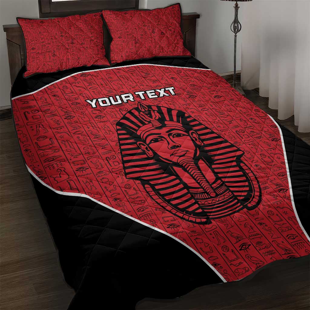 Custom Egypt Football Quilt Bed Set Go Pharaohs - Wonder Print Shop