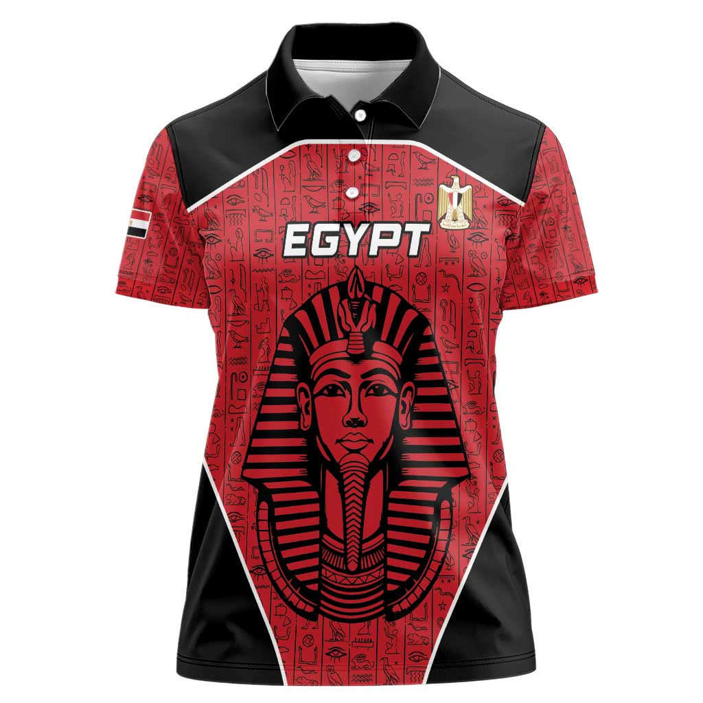 Custom Egypt Football Women Polo Shirt Go Pharaohs - Wonder Print Shop