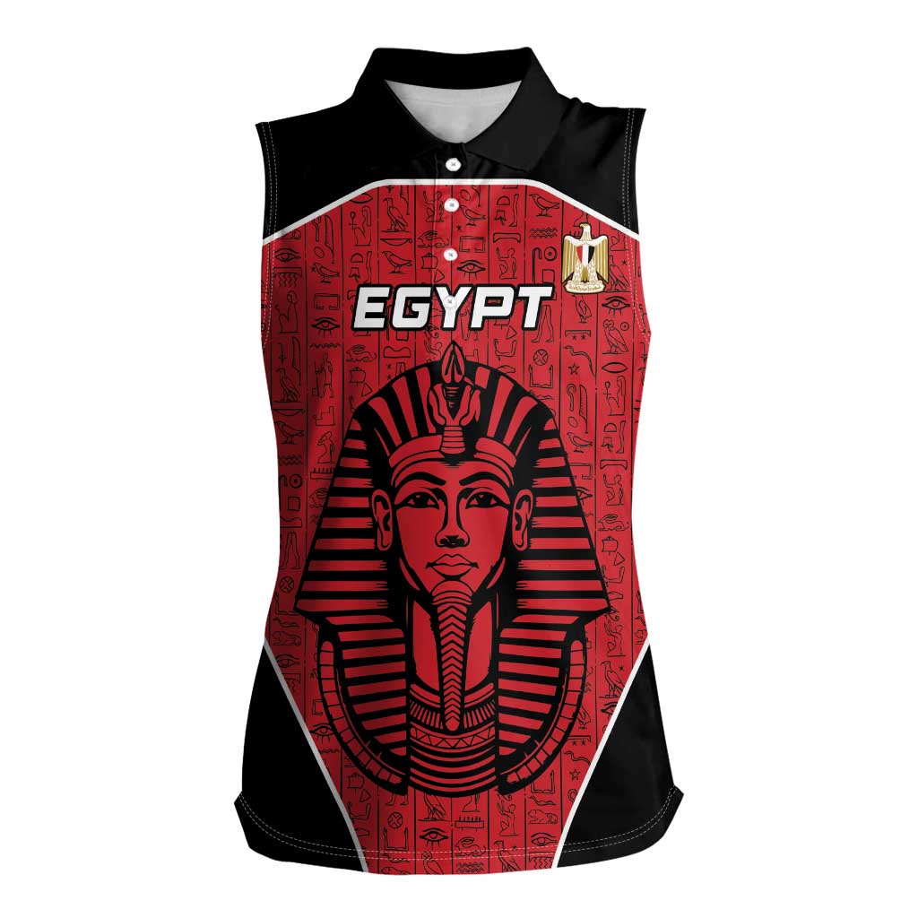 Custom Egypt Football Women Sleeveless Polo Shirt Go Pharaohs - Wonder Print Shop