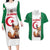 Custom Algeria Football Couples Matching Long Sleeve Bodycon Dress and Hawaiian Shirt Go Fennec Foxes