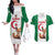 Custom Algeria Football Couples Matching Off The Shoulder Long Sleeve Dress and Hawaiian Shirt Go Fennec Foxes