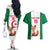 Custom Algeria Football Couples Matching Off The Shoulder Long Sleeve Dress and Hawaiian Shirt Go Fennec Foxes