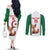 Custom Algeria Football Couples Matching Off The Shoulder Long Sleeve Dress and Long Sleeve Button Shirt Go Fennec Foxes