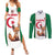 Custom Algeria Football Couples Matching Summer Maxi Dress and Long Sleeve Button Shirt Go Fennec Foxes