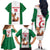 Custom Algeria Football Family Matching Off The Shoulder Long Sleeve Dress and Hawaiian Shirt Go Fennec Foxes