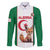 Custom Algeria Football Family Matching Off The Shoulder Long Sleeve Dress and Hawaiian Shirt Go Fennec Foxes