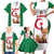 Custom Algeria Football Family Matching Short Sleeve Bodycon Dress and Hawaiian Shirt Go Fennec Foxes - Wonder Print Shop