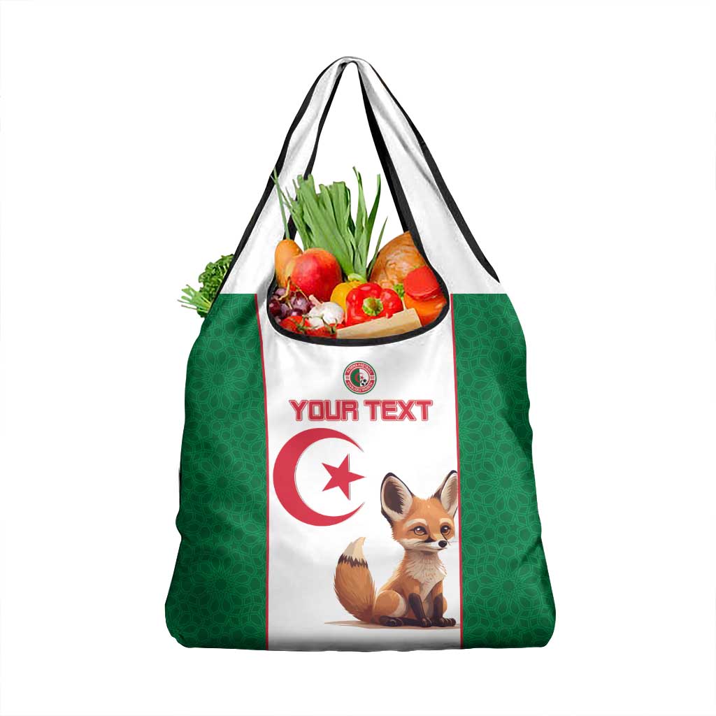 Custom Algeria Football Grocery Bag Go Fennec Foxes