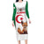 Custom Algeria Football Long Sleeve Bodycon Dress Go Fennec Foxes - Wonder Print Shop